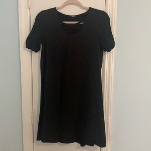 Black shirt sleeves dress